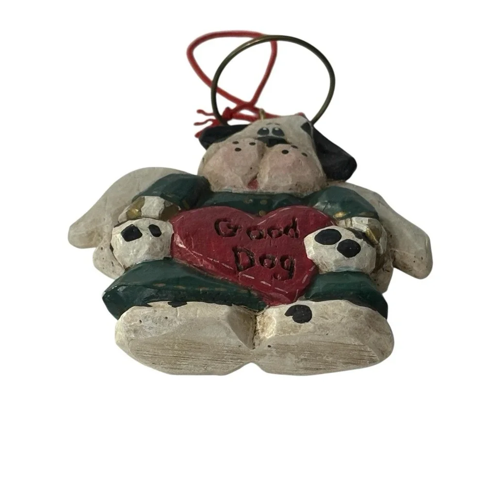 Eddie Walker Dog Angel Christmas Ornament Heart Good‎ Dog Halo Cottage Animal